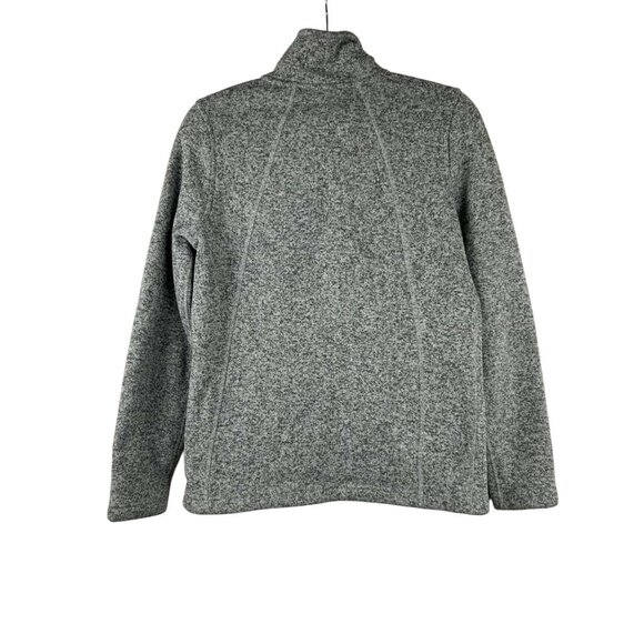 The North Face Women's Medium Crescent Knit Fleece Full Zip Jacket Heather Gray - Picture 2 of 12
